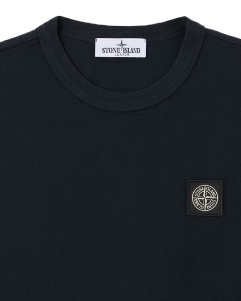 
  
    Stone
  
    Island
  
    Junior
  
 Boys Black Cotton Piqué T-Shirt