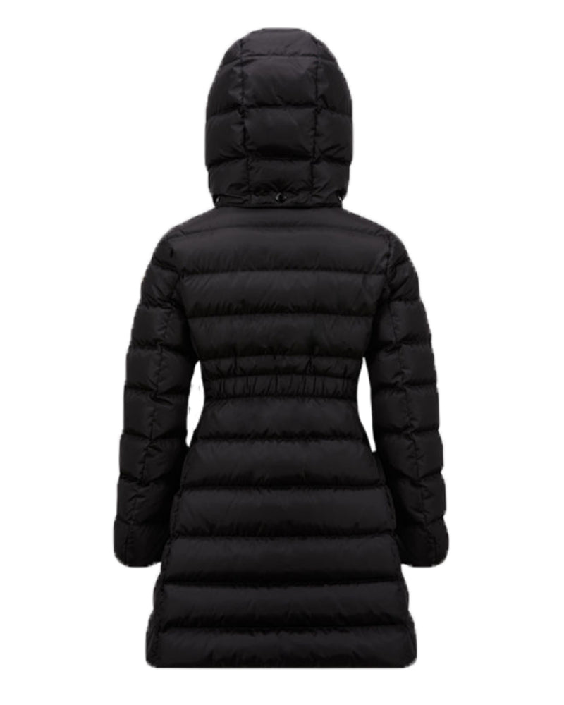 Girls Black Charpal Long Down Jacket