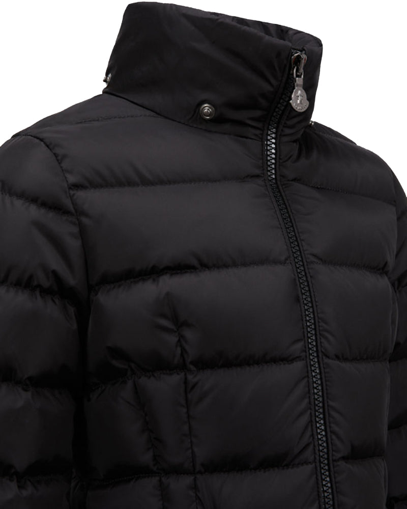 Girls Black Charpal Long Down Jacket