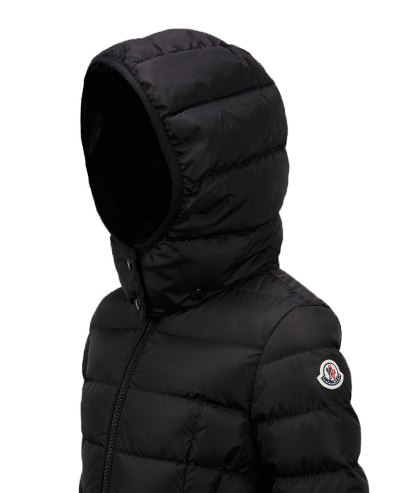 Girls Black Charpal Long Down Jacket