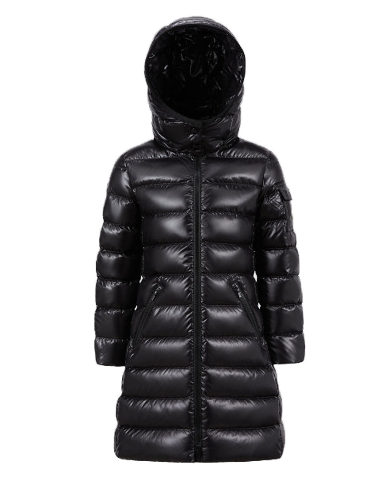 MONCLER ENFANT Girls Black Moka Down Puffer Coat