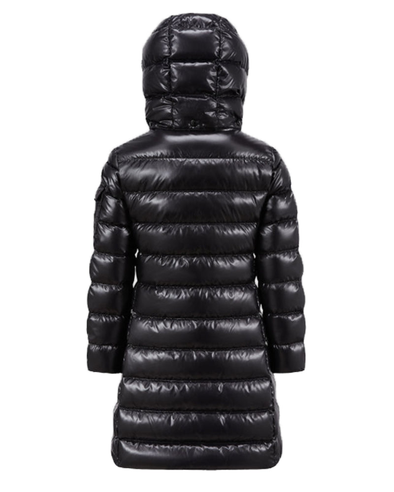 Girls Black Moka Long Down Jacket