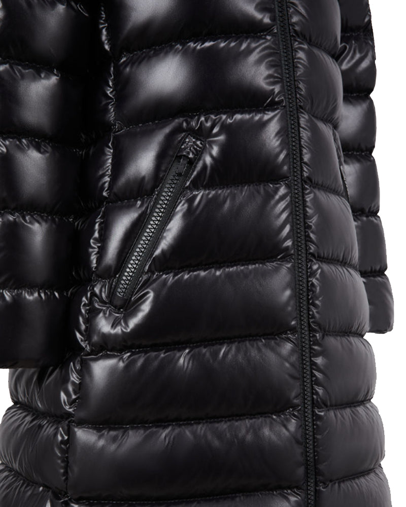 Girls Black Moka Long Down Jacket