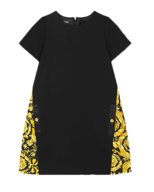 
  
    Versace
  
 Girls Barocco Silk Twill Dress