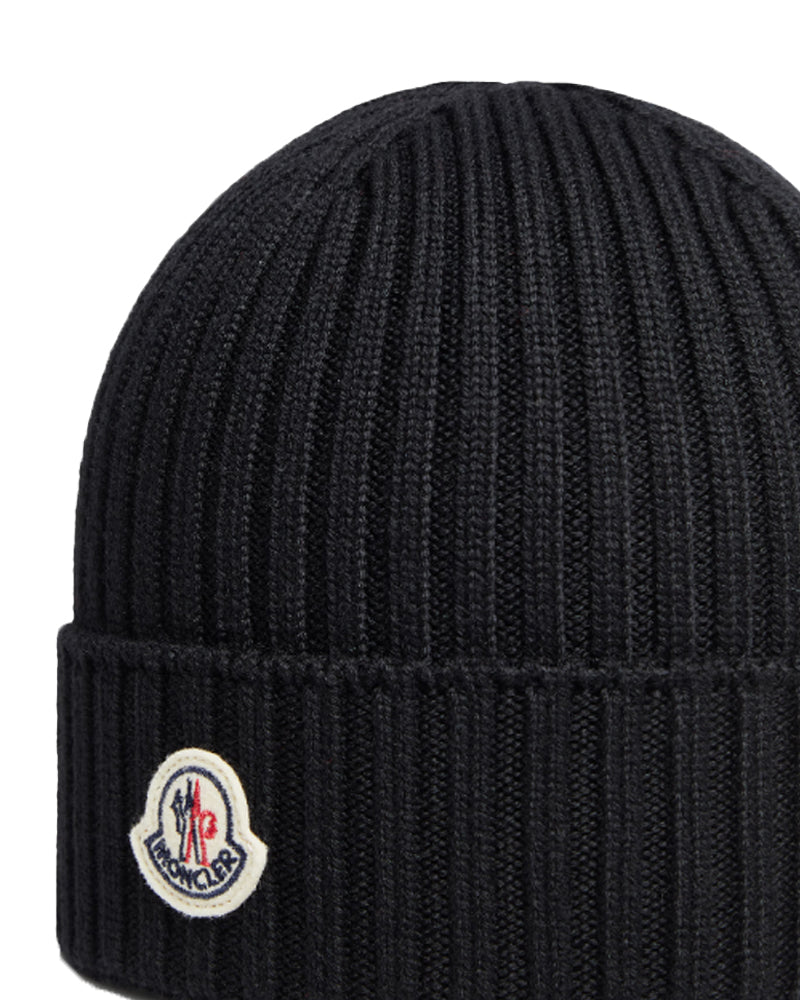 Black Logo Knit Hat