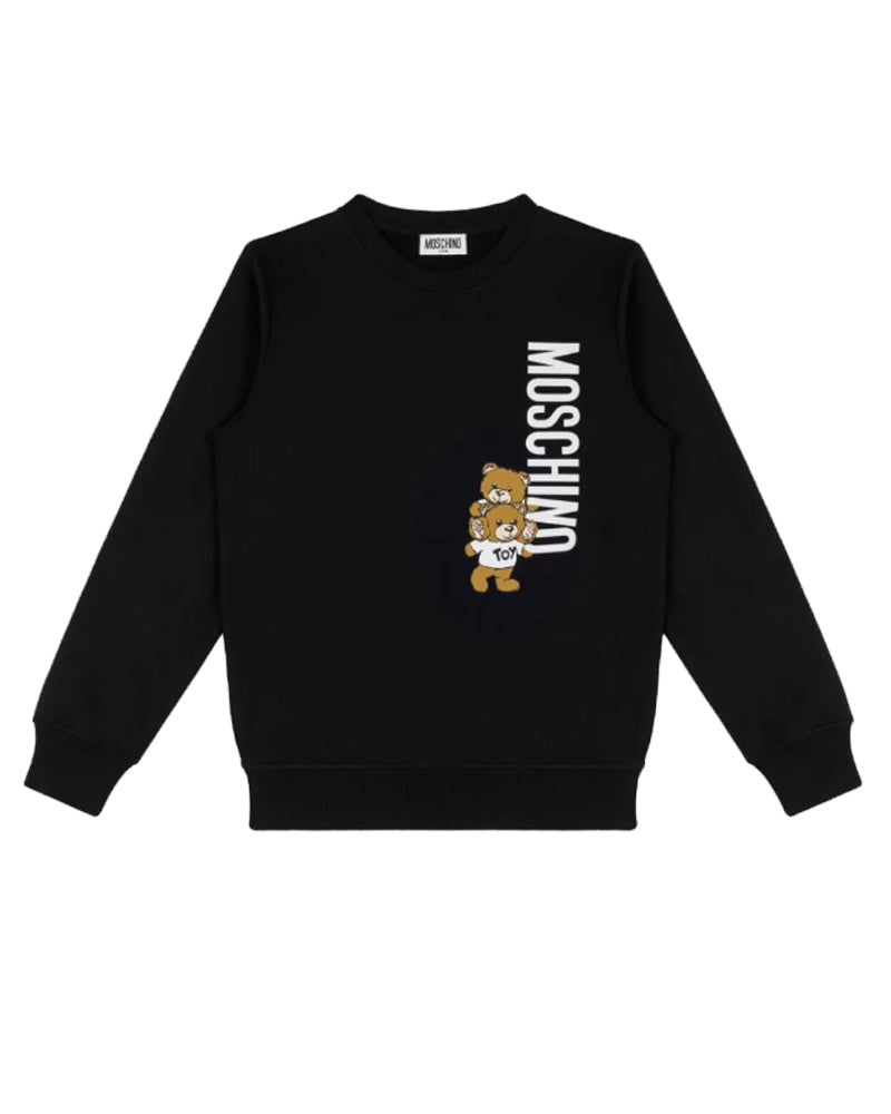 Black Bear Logo Cotton Sweatshirt