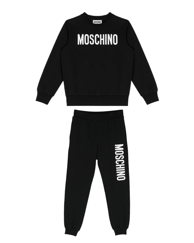 Boys Black Logo Tracksuit