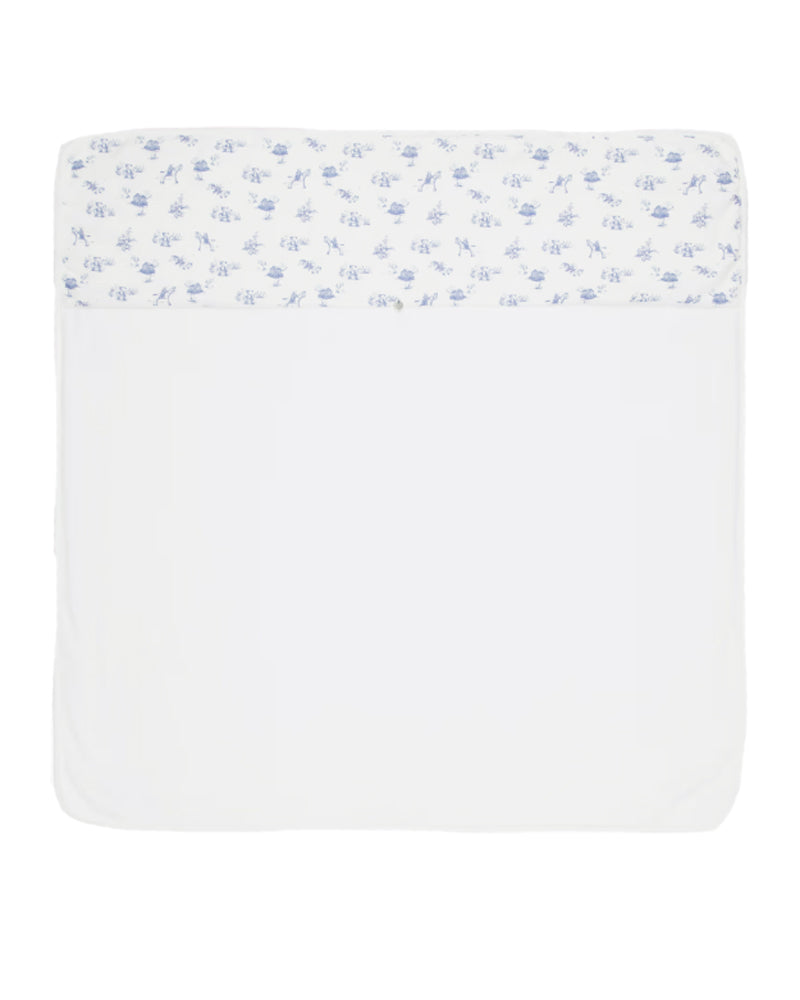 
  
    Pureté
  
    Du
  
    Bébé
  
 Baby Boys Blue/Ivory Toile De Jouy  Velour Blanket