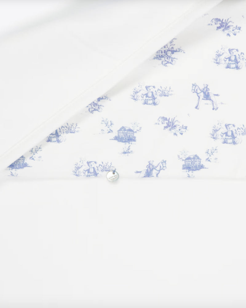 
  
    Pureté
  
    Du
  
    Bébé
  
 Baby Boys Blue/Ivory Toile De Jouy  Velour Blanket