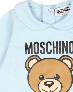 
  
    Moschino
  
 Baby Boys Blue Teddy Onesie