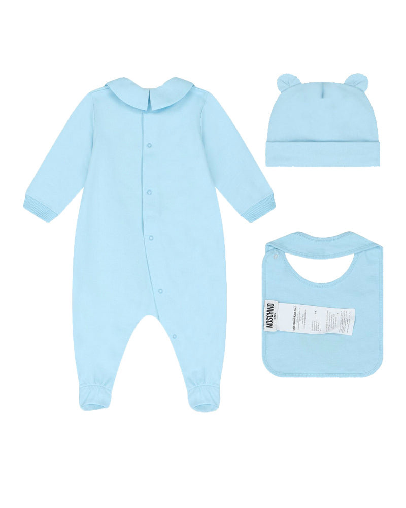 
  
    Moschino
  
 Baby Boys Blue Bear 3 Piece Gift Set