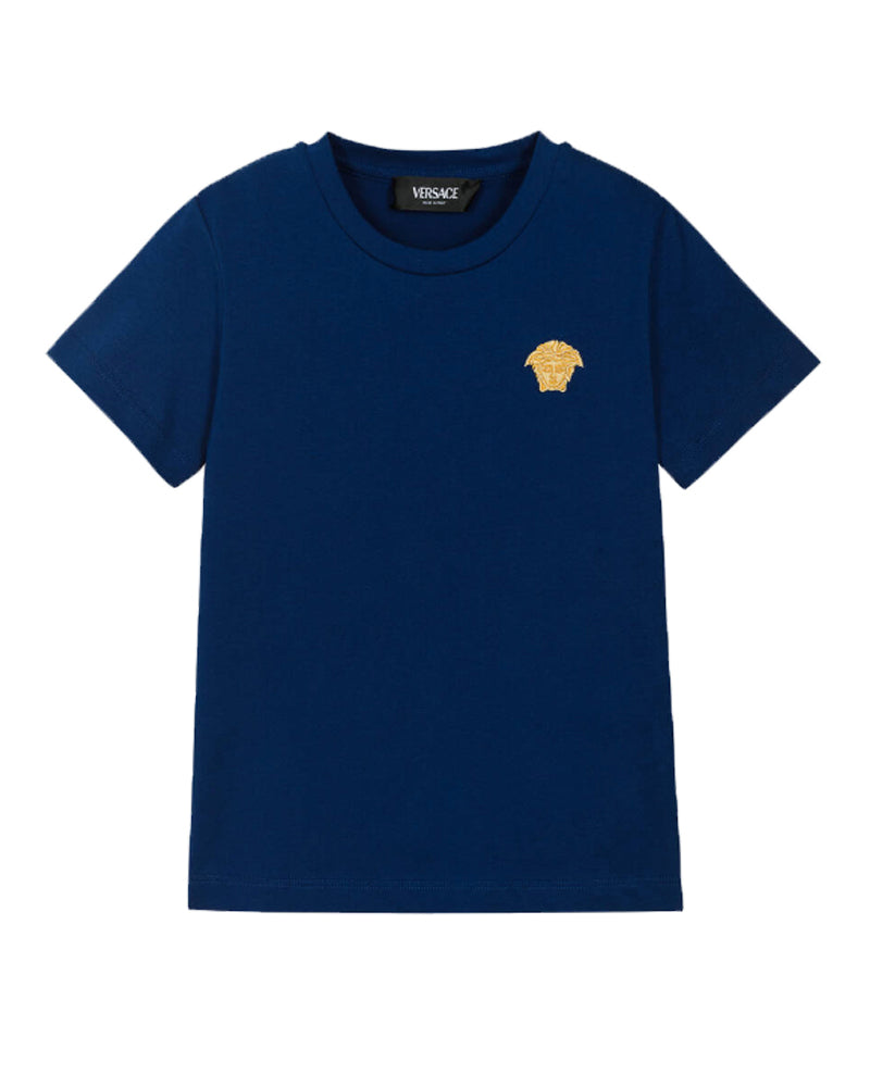 Blue Medusa Embroiderd T-Shirt