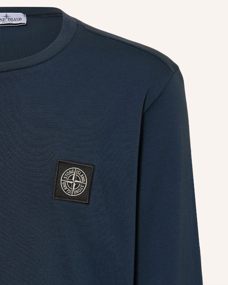 
  
    Stone
  
    Island
  
    Junior
  
 Boys Navy Cotton Top