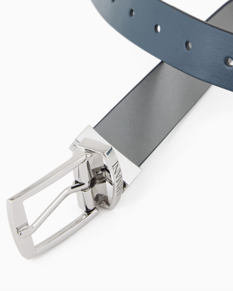 Boys Navy/Grey Reversible Belt