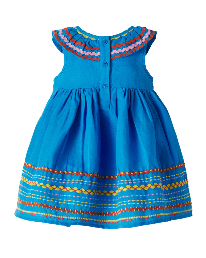 
  
    Stella
  
    Mccartney
  
    Kids
  
 Baby Girls Blue Linen Ruffle Dress