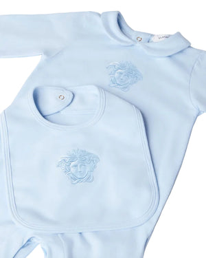 
  
    Versace
  
 Baby Boys Blue Cotton Medusa Gift Set