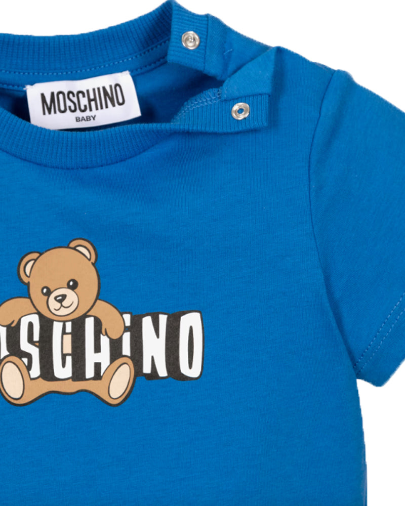 
  
    Moschino
  
 Baby Boys Blue Bear T & Short Set