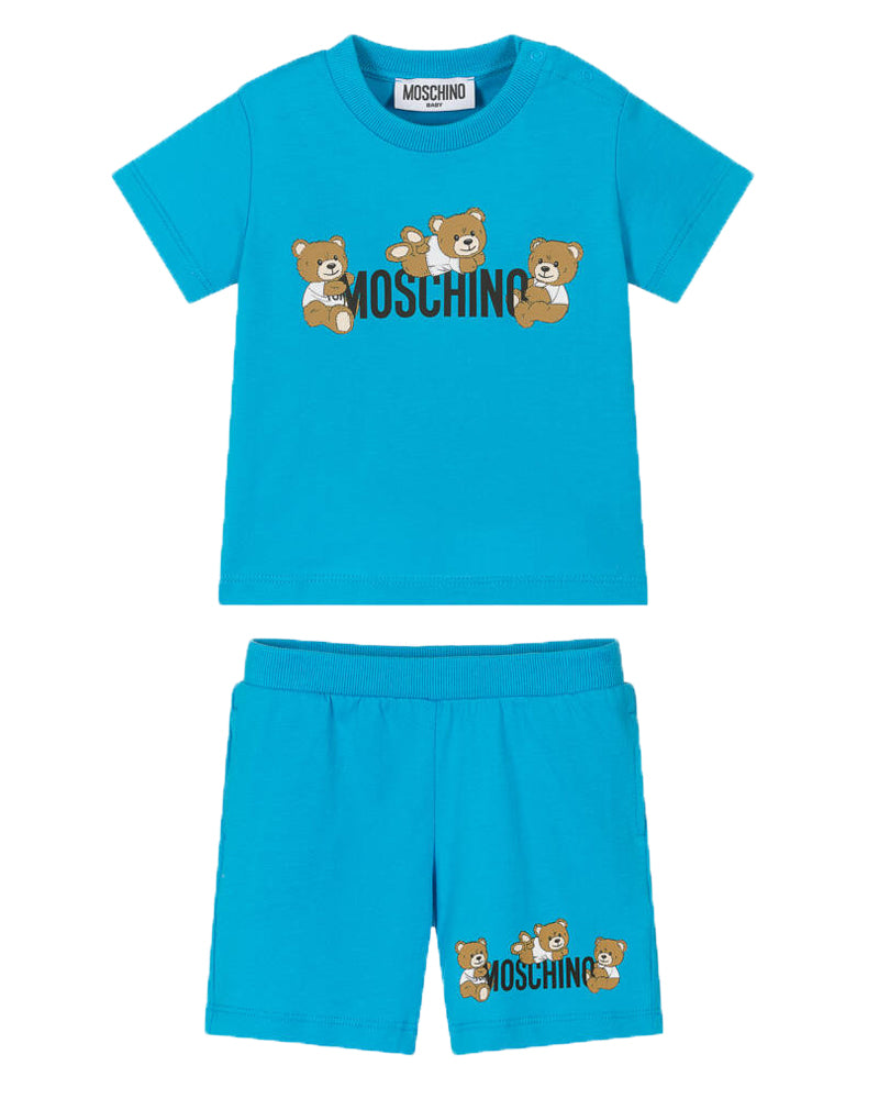 Baby Boys Blue Logo T &amp; Short Set