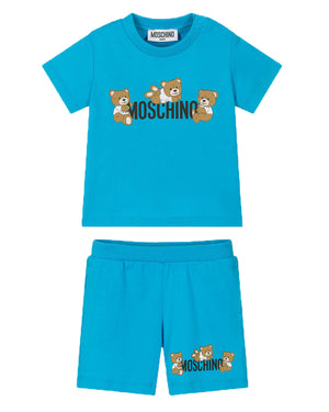 
  
    Moschino
  
 Baby Boys Blue Logo T & Short Set