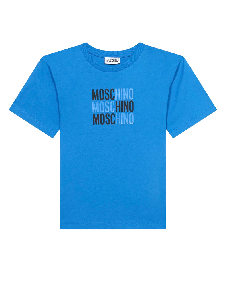 
  
    Moschino
  
 Boys Blue Logo T-Shirt