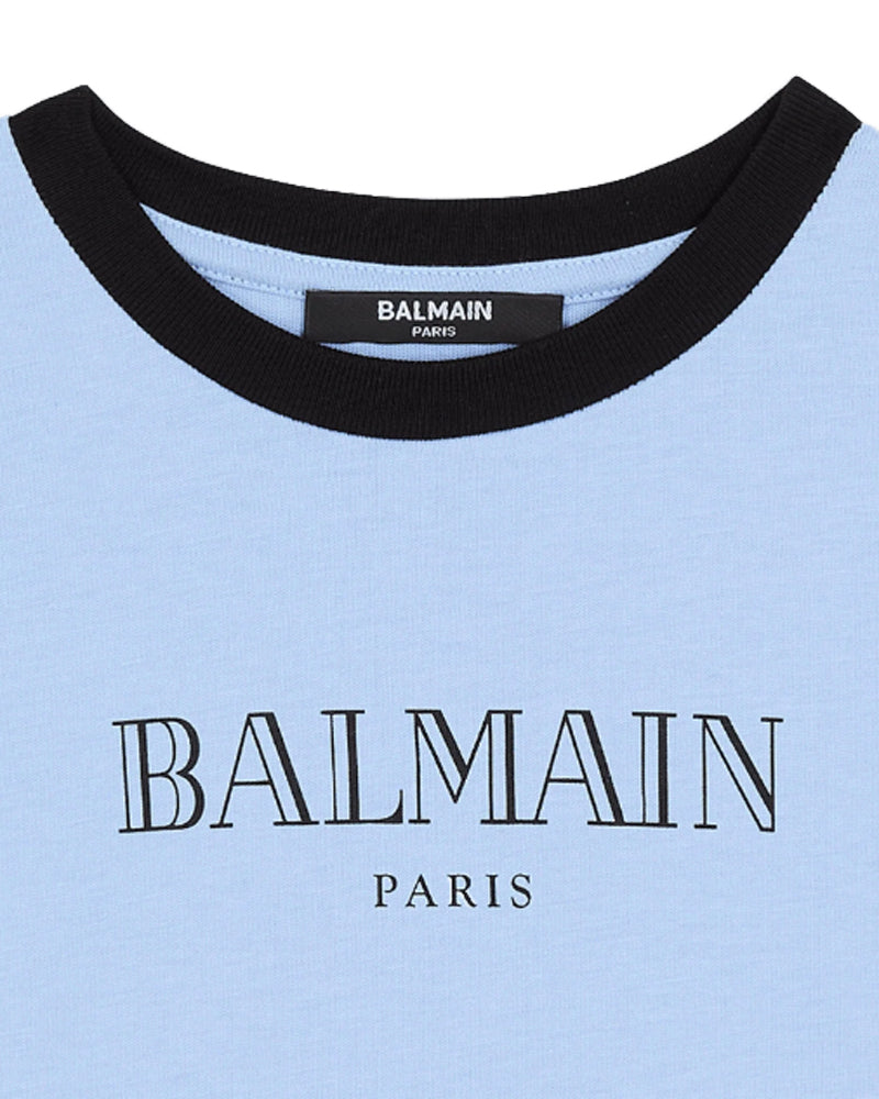 
  
    Balmain
  
 Boys Blue Logo T-Shirt