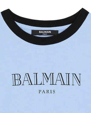 
  
    Balmain
  
 Boys Blue Logo T-Shirt