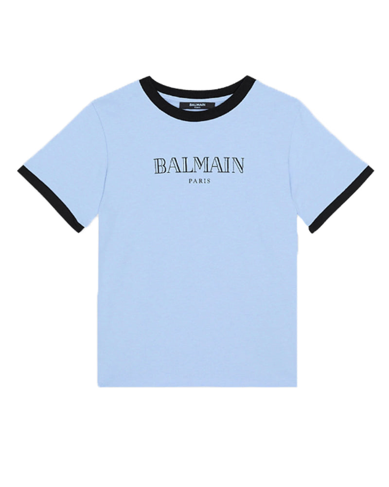 
  
    Balmain
  
 Boys Blue Logo T-Shirt