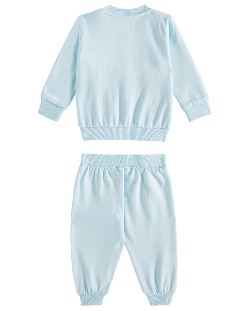 Baby Boys Blue Teddy Logo Tracksuit