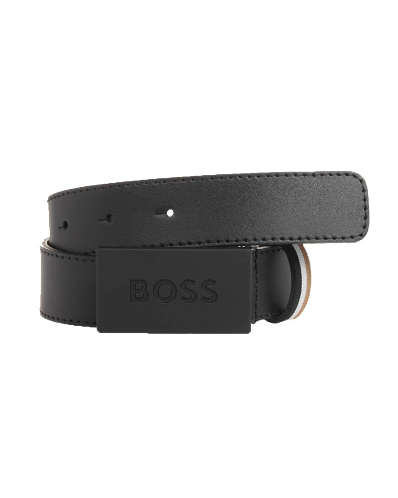 Boys Black Leather Belt