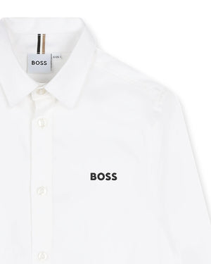 
  
    Boss
  
 Boys White Button Down Shirt