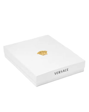 
  
    Versace
  
 Baby Beige Cotton Barocco Logo Blanket & Hat Set