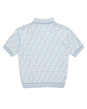 
  
    Fendi
  
 Blue FF Knit Polo