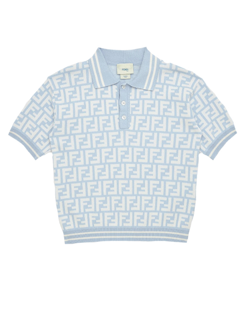 Blue FF Knit Polo