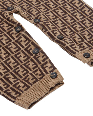 
  
    Fendi
  
 Baby Brown Knit Romper