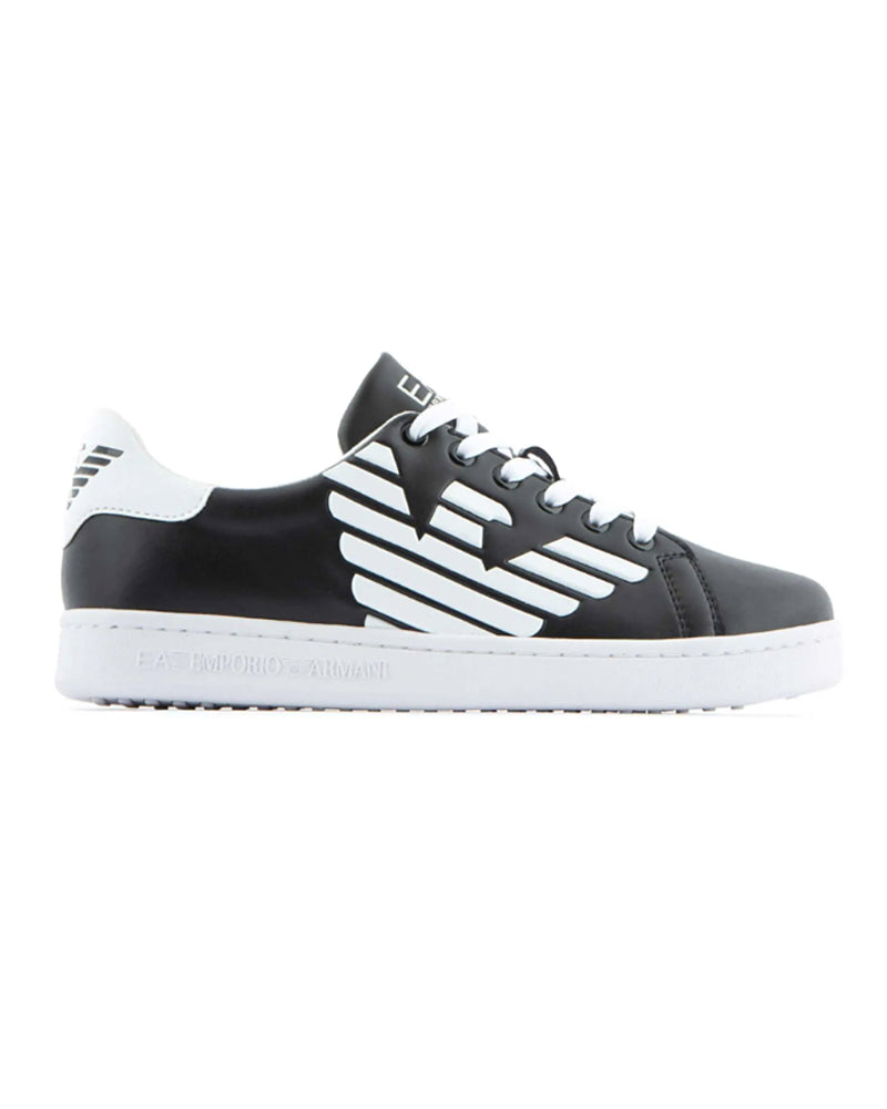 Boys White/Black Sneaker