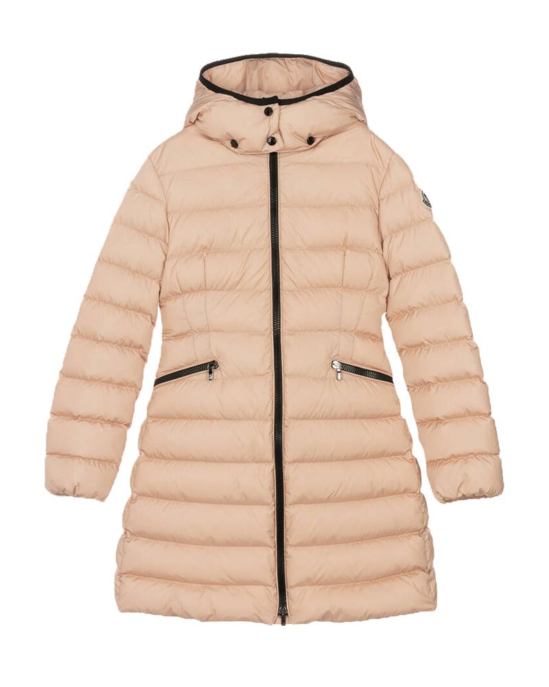 Girls pink moncler coat best sale