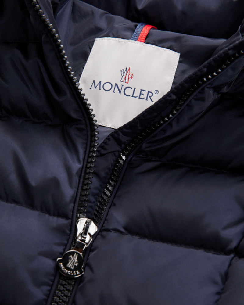 Girls Navy Charpal Long Down Jacket