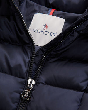 
  
    Moncler
  
    Enfant
  
 Girls Navy Charpal Long Down Jacket