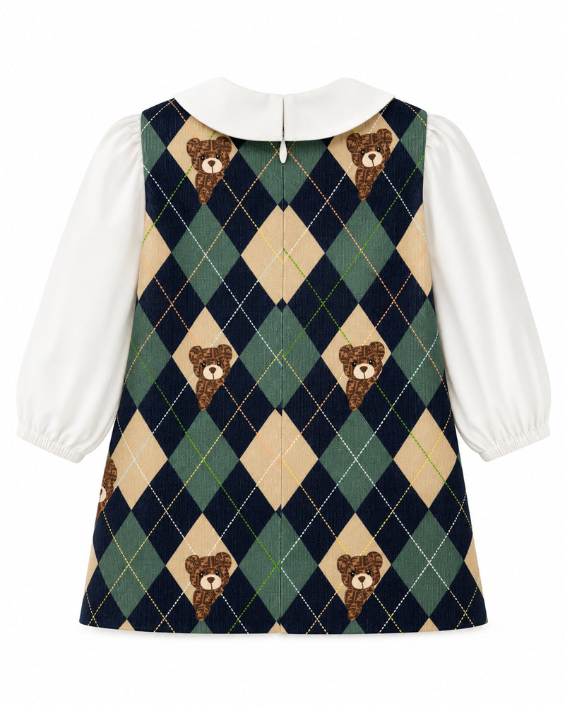 
  
    Fendi
  
 Baby Girls Multi/Print Bear Plaid Shirt/Dress