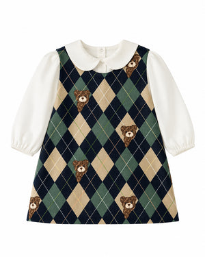 
  
    Fendi
  
 Baby Girls Multi/Print Bear Plaid Shirt/Dress