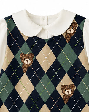 
  
    Fendi
  
 Baby Girls Multi/Print Bear Plaid Shirt/Dress