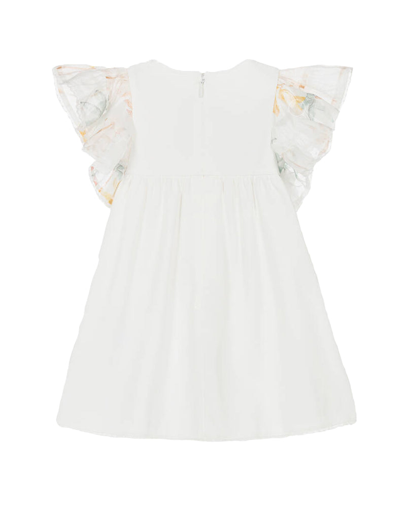 Baby Girls Ivory Ruffle Dress