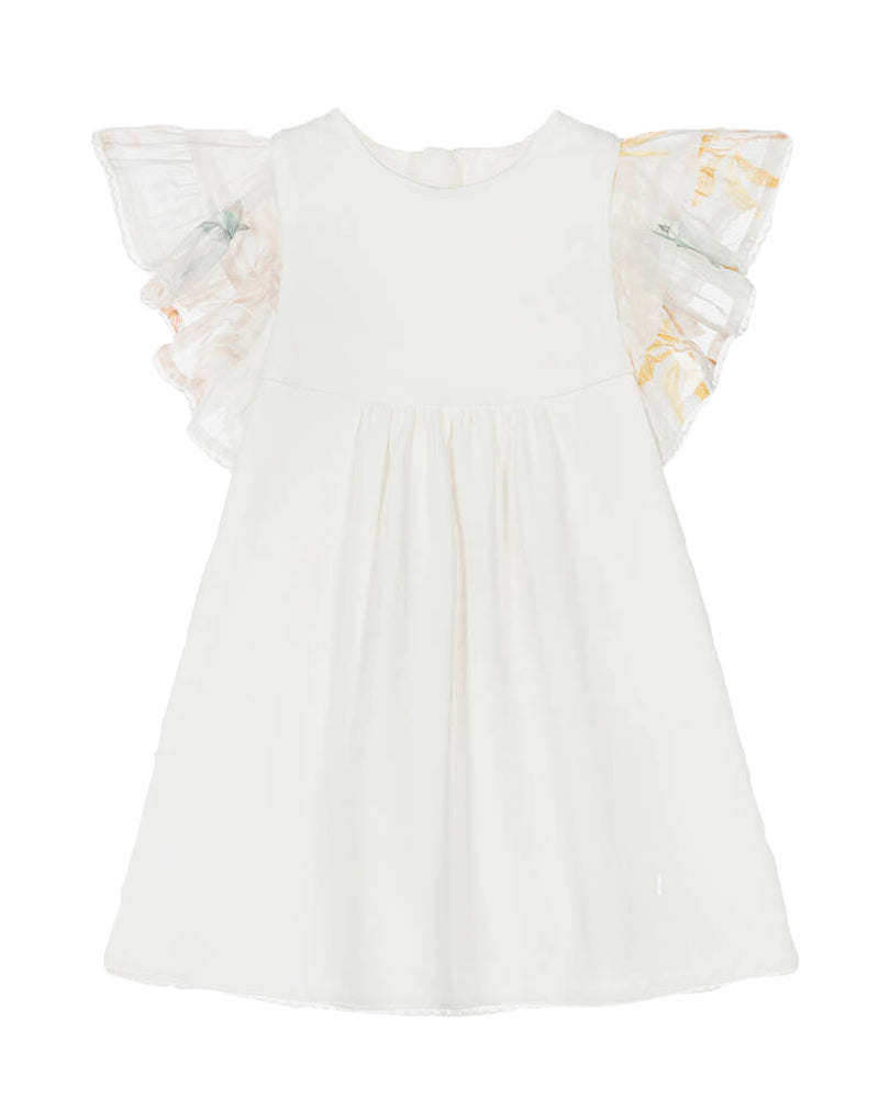 Baby Girls Ivory Ruffle Dress