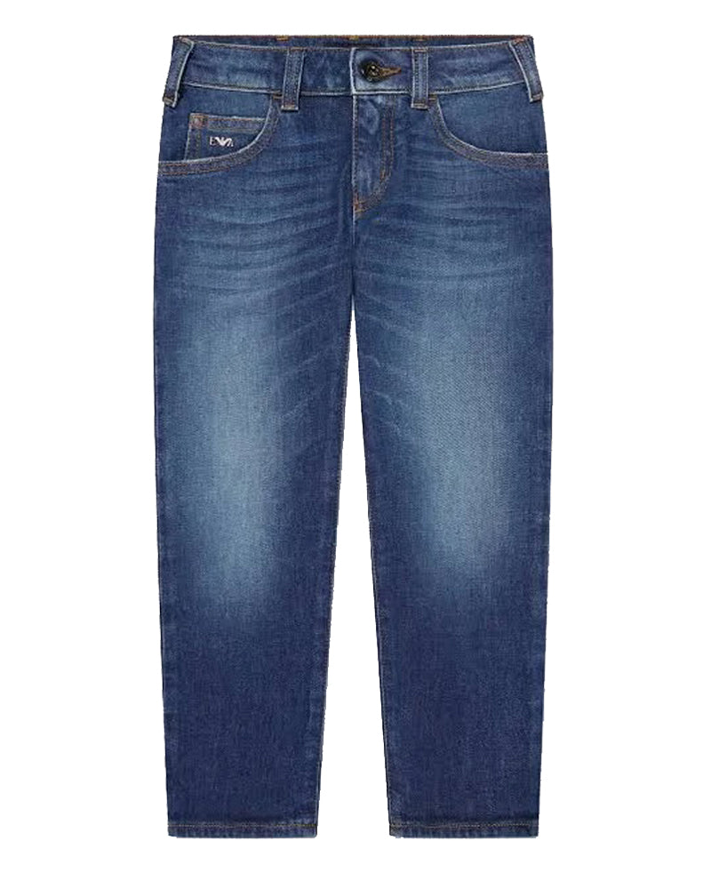 
  
    Emporio
  
    Armani
  
 Boys Blue Slim Fit Denim