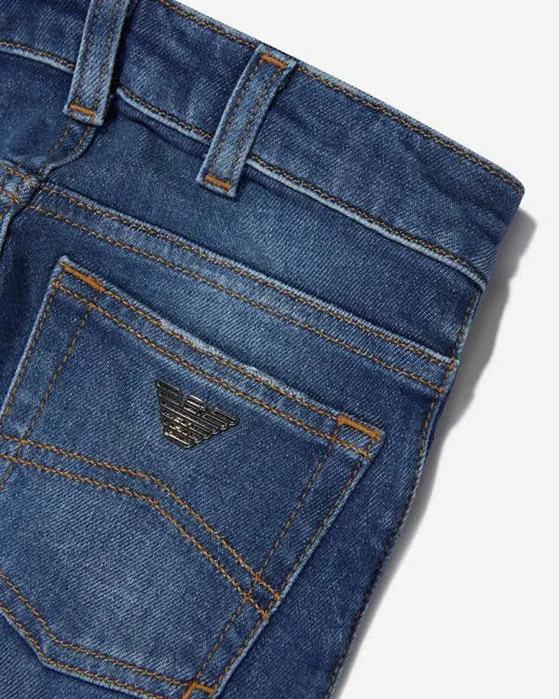 
  
    Emporio
  
    Armani
  
 Boys Blue Slim Fit Denim