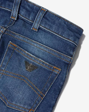 
  
    Emporio
  
    Armani
  
 Boys Blue Slim Fit Denim