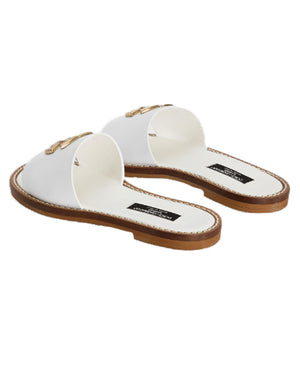 
  
    Dolce
  
    &
  
    Gabbana
  
 Girls White DG Sandals