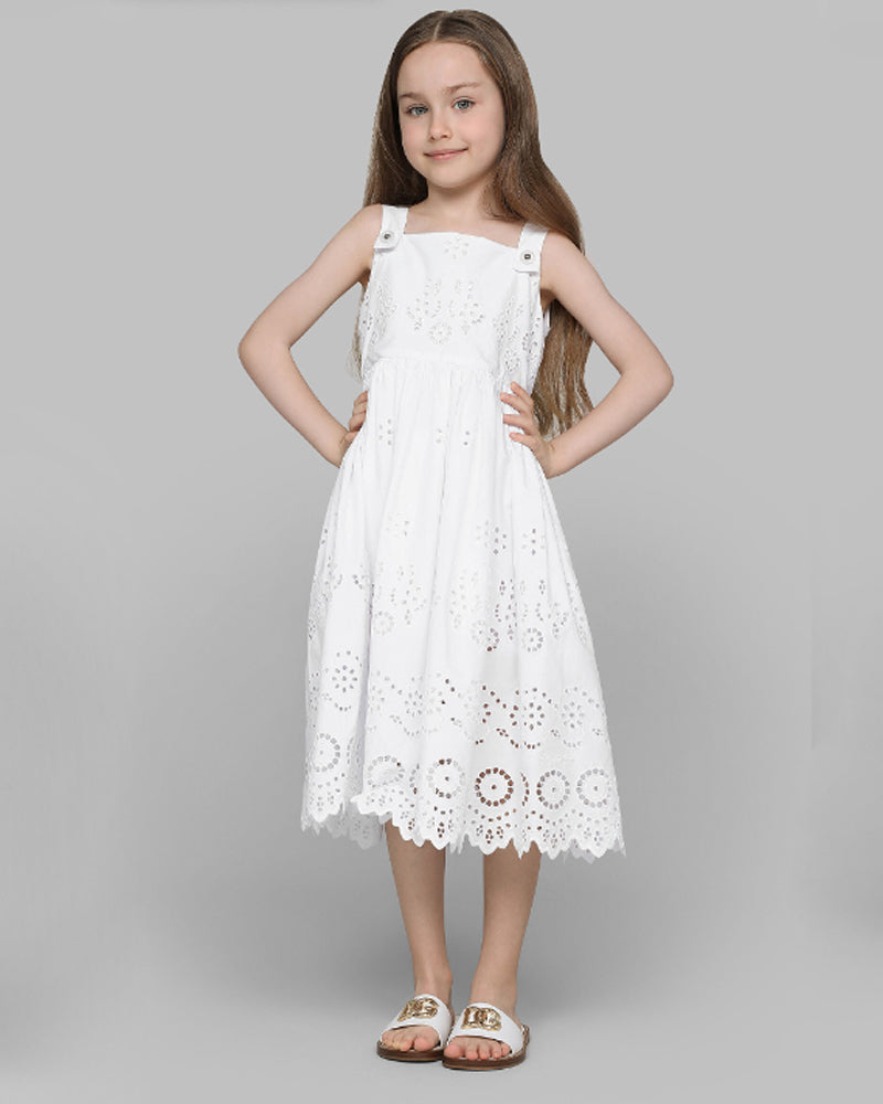 
  
    Dolce
  
    &
  
    Gabbana
  
 Girls White DG Sandals