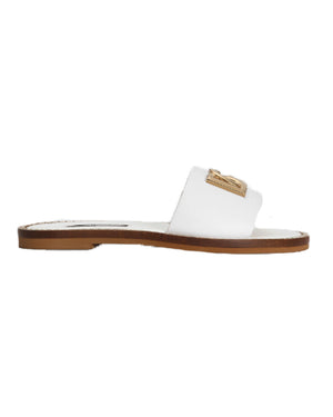 
  
    Dolce
  
    &
  
    Gabbana
  
 Girls White DG Sandals