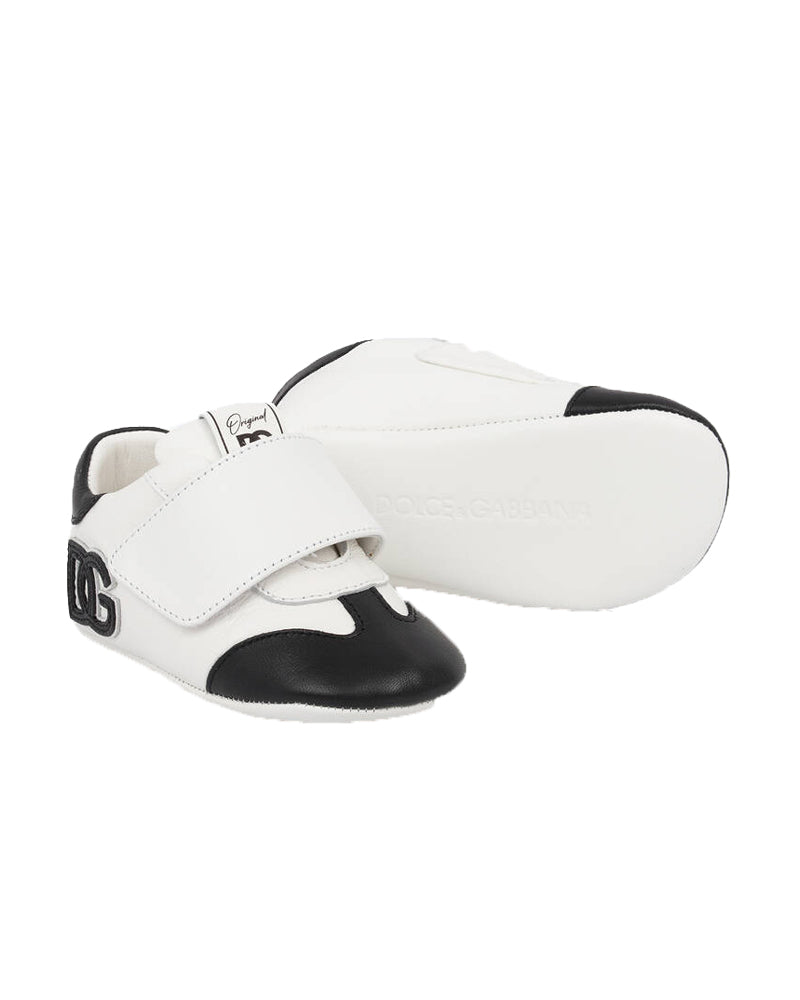 Baby Boys White DG Sneakers
